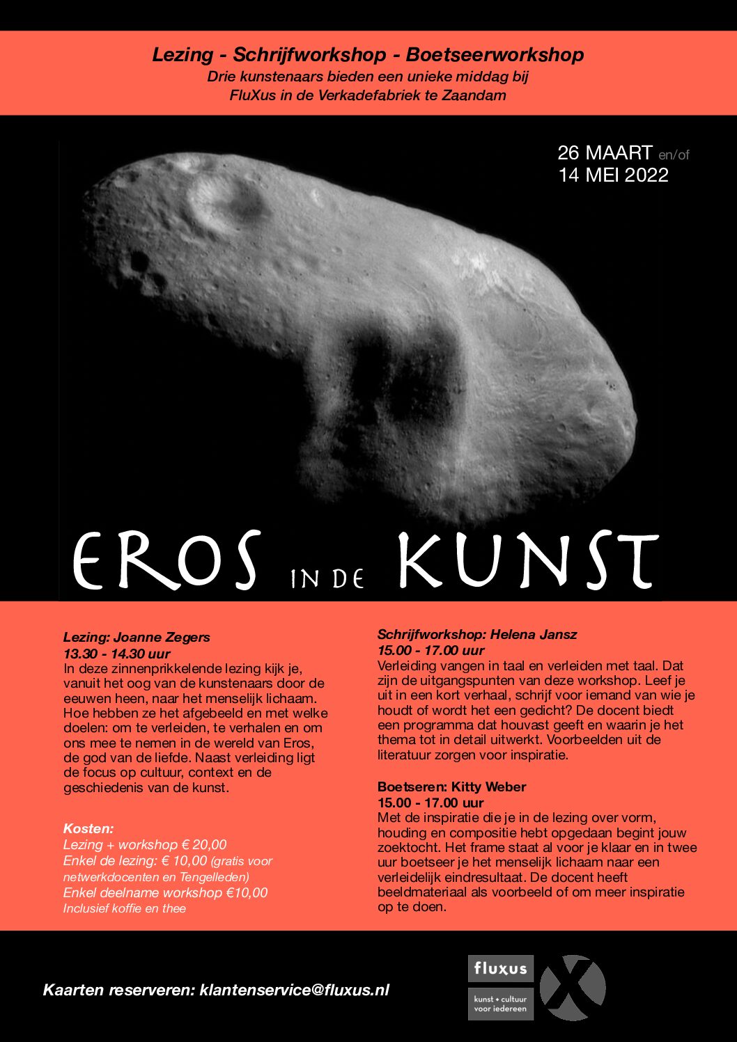 Eros in de Kunst, inspiratielezing FluXus met 2 workshops
